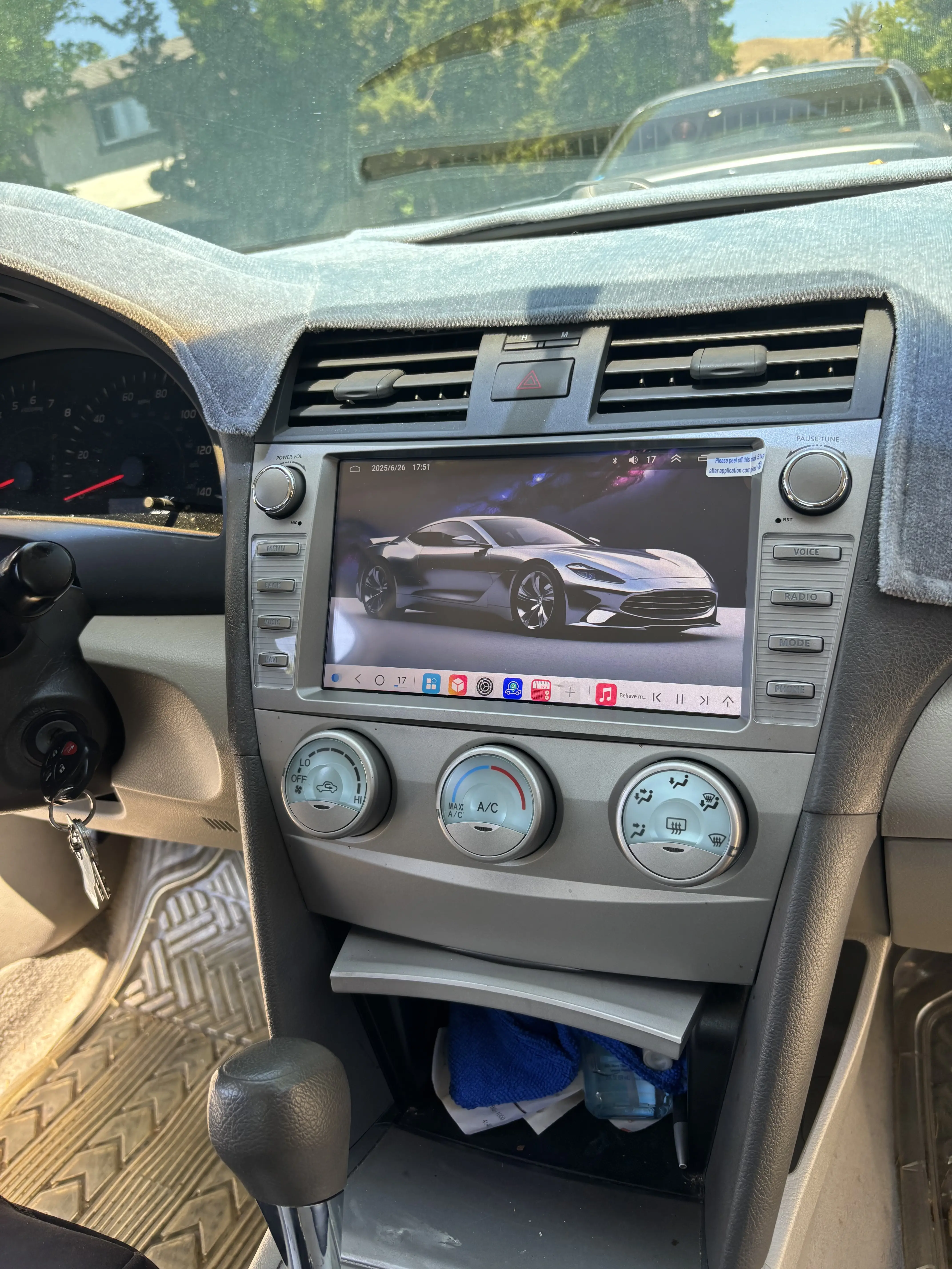 Car door with new speaker installed